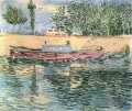 Les rives de la Seine avec des bateaux Vincent van Gogh